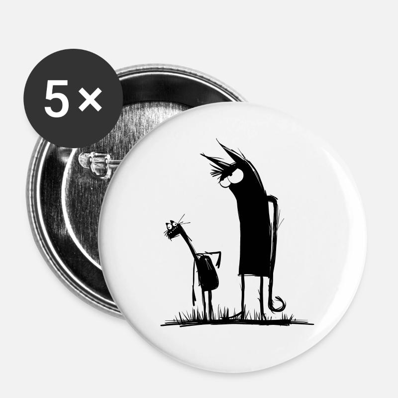 Good mood and motivation while hiking - Buttons large 2.2''/56 mm (5-pack) - white