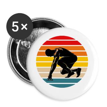 Sprinter Athlete - Buttons large 2.2''/56 mm (5-pack) - white - Front