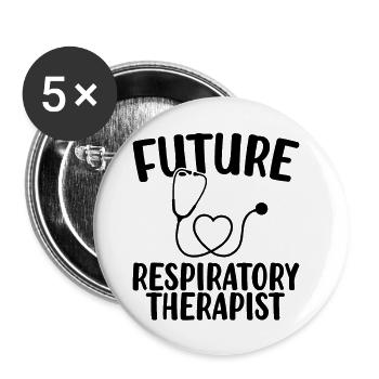 Appréciation du futur inhalothérapeute RT Lung - Lot de 5 grands badges (56 mm) - blanc - Devant