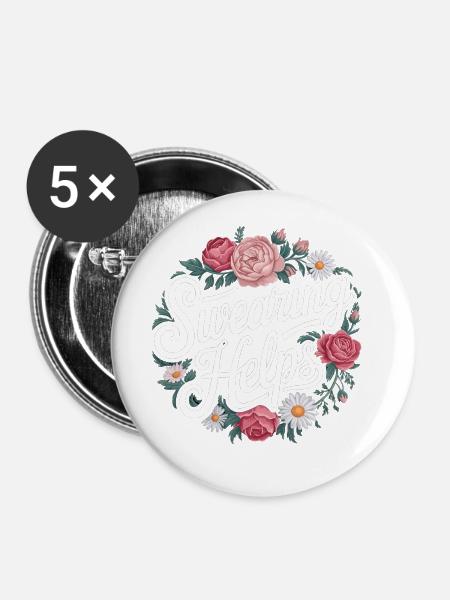 Swearing Helps 8 - Buttons groß 56 mm (5er Pack) - Weiß
