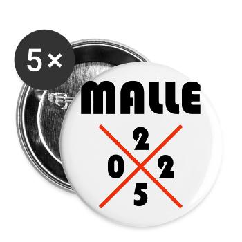 Malle 2025 - Buttons large 2.2''/56 mm (5-pack) - white - Front