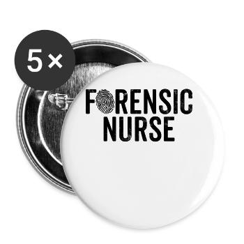 Forensic Nurse Medical Examiner RN Nursing Funny - Buttons large 2.2''/56 mm (5-pack) - white - Front