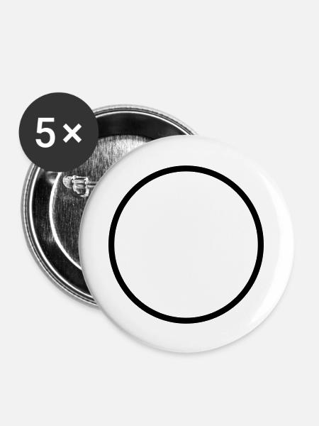 circle - Buttons large 2.2''/56 mm (5-pack) - white