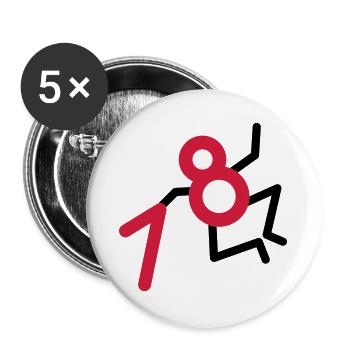 Finally: 18 years! - Buttons large 2.2''/56 mm (5-pack) - white - Front