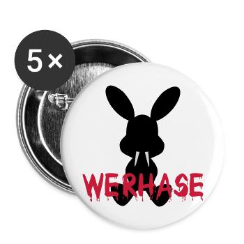 Return of the werhase - Buttons groß 56 mm (5er Pack) - Weiß - Vorne