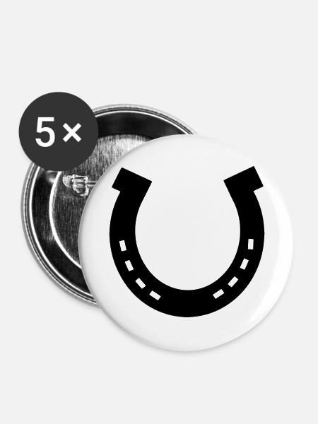 Hufeisen - Buttons large 2.2''/56 mm (5-pack) - white