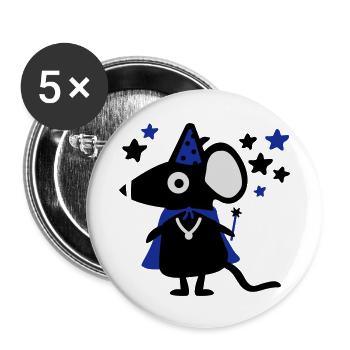 Mouse Magician - Spell rat - Buttons large 2.2''/56 mm (5-pack) - white - Front