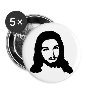 Jésus - Lot de 5 grands badges (56 mm) - blanc - Devant