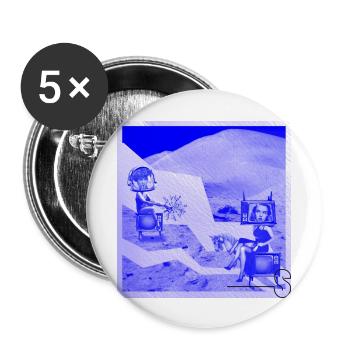 TV-STAR 3 - Buttons groß 56 mm (5er Pack) - Weiß - Vorne