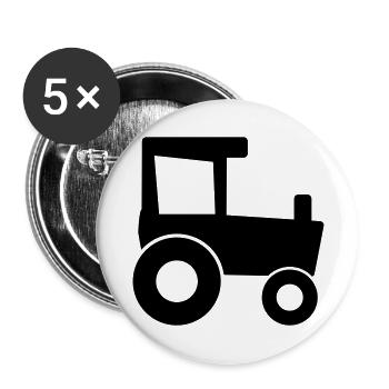 Tractor Tractor Agriculture - Buttons large 2.2''/56 mm (5-pack) - white - Front