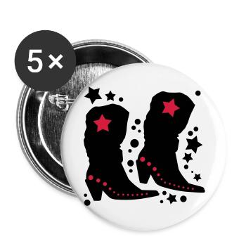 Cowboy Boots - Buttons large 2.2''/56 mm (5-pack) - white - Front