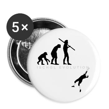 Evolution Bergsteiger - Buttons groß 56 mm (5er Pack) - Weiß - Vorne