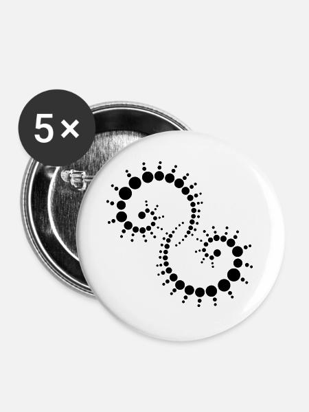 fossil - Buttons groß 56 mm (5er Pack) - Weiß