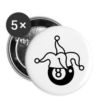 narrenacht - Buttons groß 56 mm (5er Pack) - Weiß - Vorne