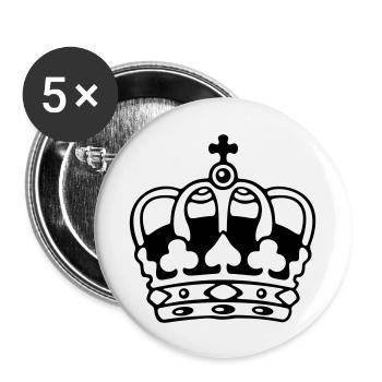 Crown / Krone / Couronne / Corona - Buttons large 2.2''/56 mm (5-pack) - white - Front