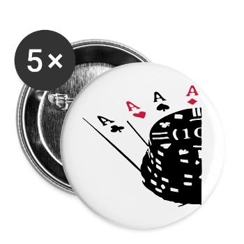 aces_2clr - Lot de 5 grands badges (56 mm) - blanc - Devant
