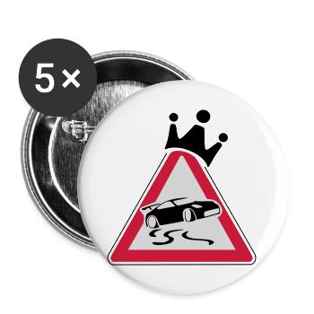 Drift Roi - Lot de 5 grands badges (56 mm) - blanc - Devant