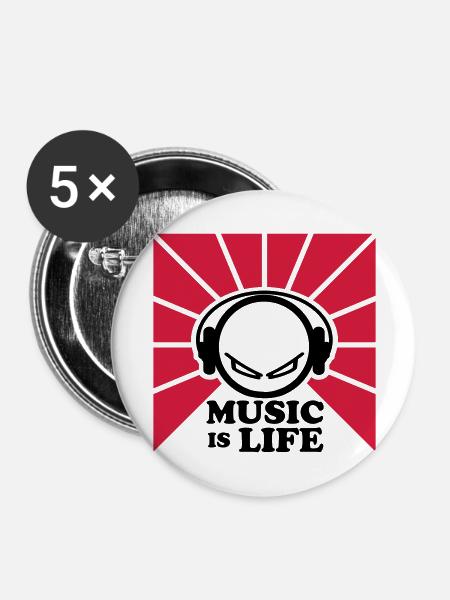 dj - Buttons large 2.2''/56 mm (5-pack) - white