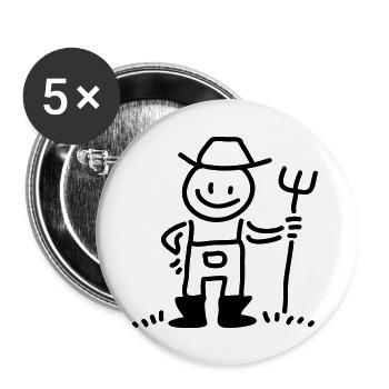 Bauer - Line - Lot de 5 grands badges (56 mm) - blanc - Devant