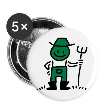 Bauer - Buttons groß 56 mm (5er Pack) - Weiß - Vorne