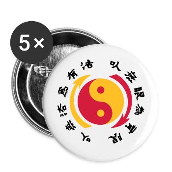 JKD Core Logo - Buttons groß 56 mm (5er Pack) - Weiß - Vorne