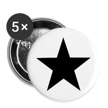 star - Buttons groß 56 mm (5er Pack) - Weiß - Vorne