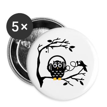 Listen to music - Buttons large 2.2''/56 mm (5-pack) - white - Front