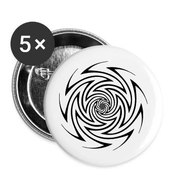 spiral 03 - Buttons groß 56 mm (5er Pack) - Weiß - Vorne