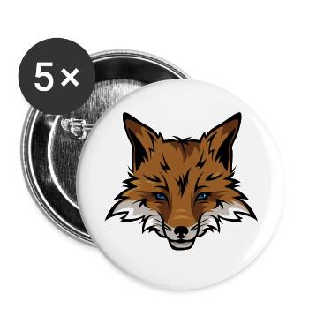 fox - Buttons large 2.2''/56 mm (5-pack) - white - Front