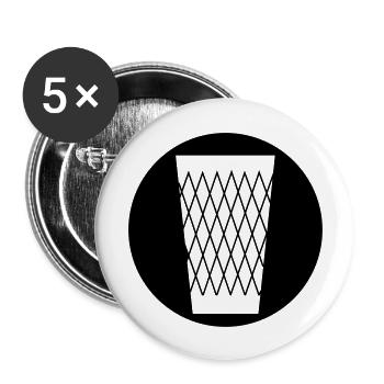 Frankfurt Geschenke - Buttons groß 56 mm (5er Pack) - Weiß - Vorne