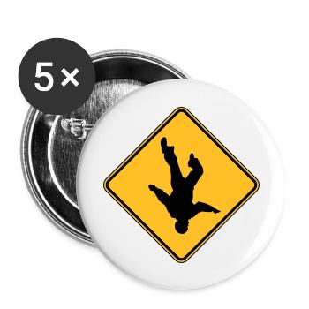 ROAD SIGN Skydive - Lot de 5 grands badges (56 mm) - blanc - Devant
