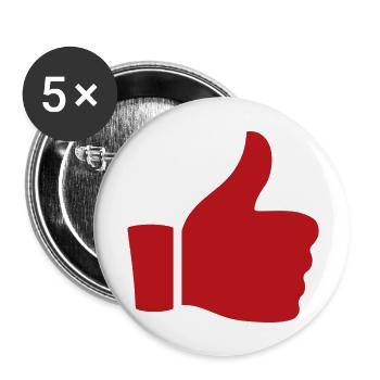 Pouce Levé - Lot de 5 grands badges (56 mm) - blanc - Devant