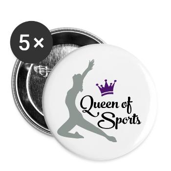 sports - Buttons large 2.2''/56 mm (5-pack) - white - Front