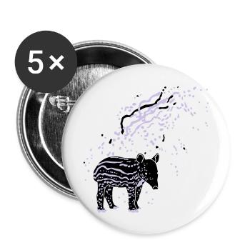 PLUX Tapir - Buttons groß 56 mm (5er Pack) - Weiß - Vorne