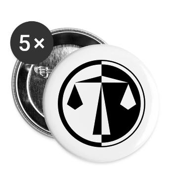 Waage - Buttons groß 56 mm (5er Pack) - Weiß - Vorne