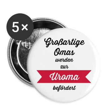 Großartige Omas - Buttons groß 56 mm (5er Pack) - Weiß - Vorne