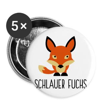 I am a cunning fox - Buttons large 2.2''/56 mm (5-pack) - white - Front