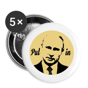 Put-In - Lot de 5 grands badges (56 mm) - blanc - Devant