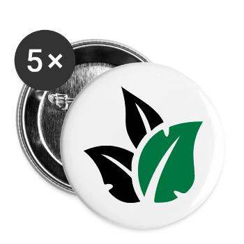 trileaf - Buttons groß 56 mm (5er Pack) - Weiß - Vorne