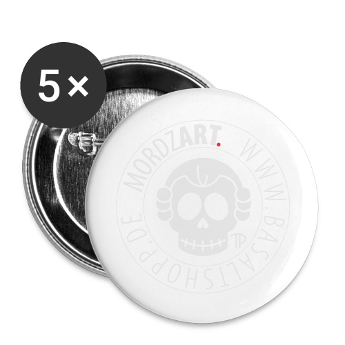 Basaltshopptasche - Buttons groß 56 mm (5er Pack)