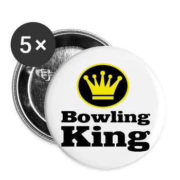 Bowling - Buttons groß 56 mm (5er Pack) - Weiß - Vorne