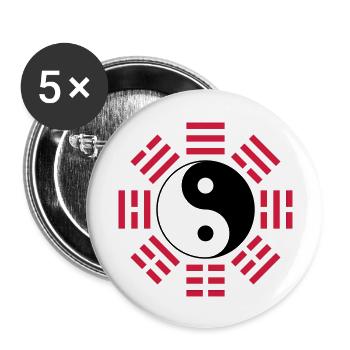 Bagua - Buttons large 2.2''/56 mm (5-pack) - white - Front