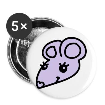 Sweet Mouse - Buttons large 2.2''/56 mm (5-pack) - white - Front