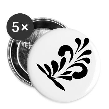 Bembel Schwung Frankfurt - Buttons groß 56 mm (5er Pack) - Weiß - Vorne