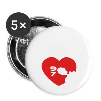 Mi Kiff la reunion - Lot de 5 grands badges (56 mm) - blanc - Devant