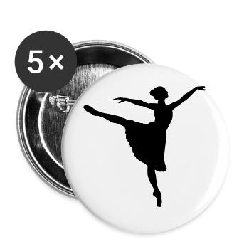 Ballerina - Buttons groß 56 mm (5er Pack) - Weiß - Vorne