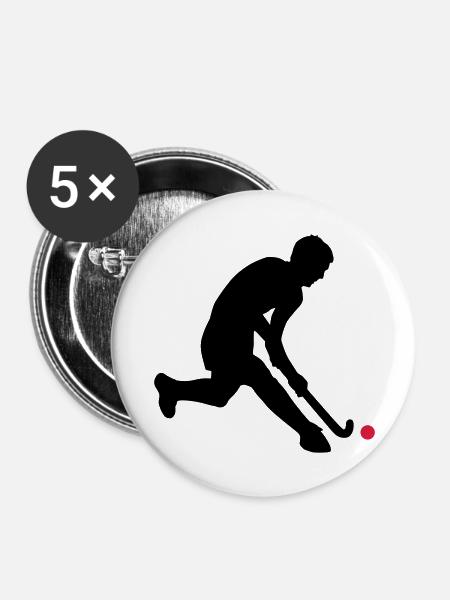 herrenhockey_c_2c - Buttons groß 56 mm (5er Pack) - Weiß