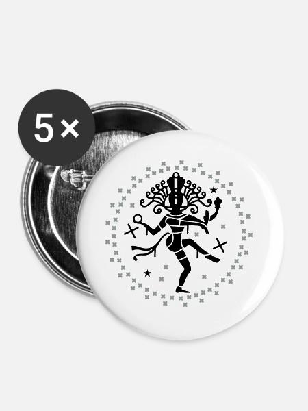 shiva - Buttons large 2.2''/56 mm (5-pack) - white