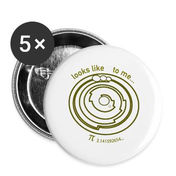 Kornkreis Pi - Buttons large 2.2''/56 mm (5-pack) - white - Front