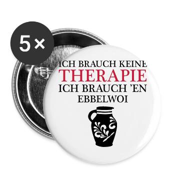 Frankfurter Apfelwein - Buttons groß 56 mm (5er Pack) - Weiß - Vorne